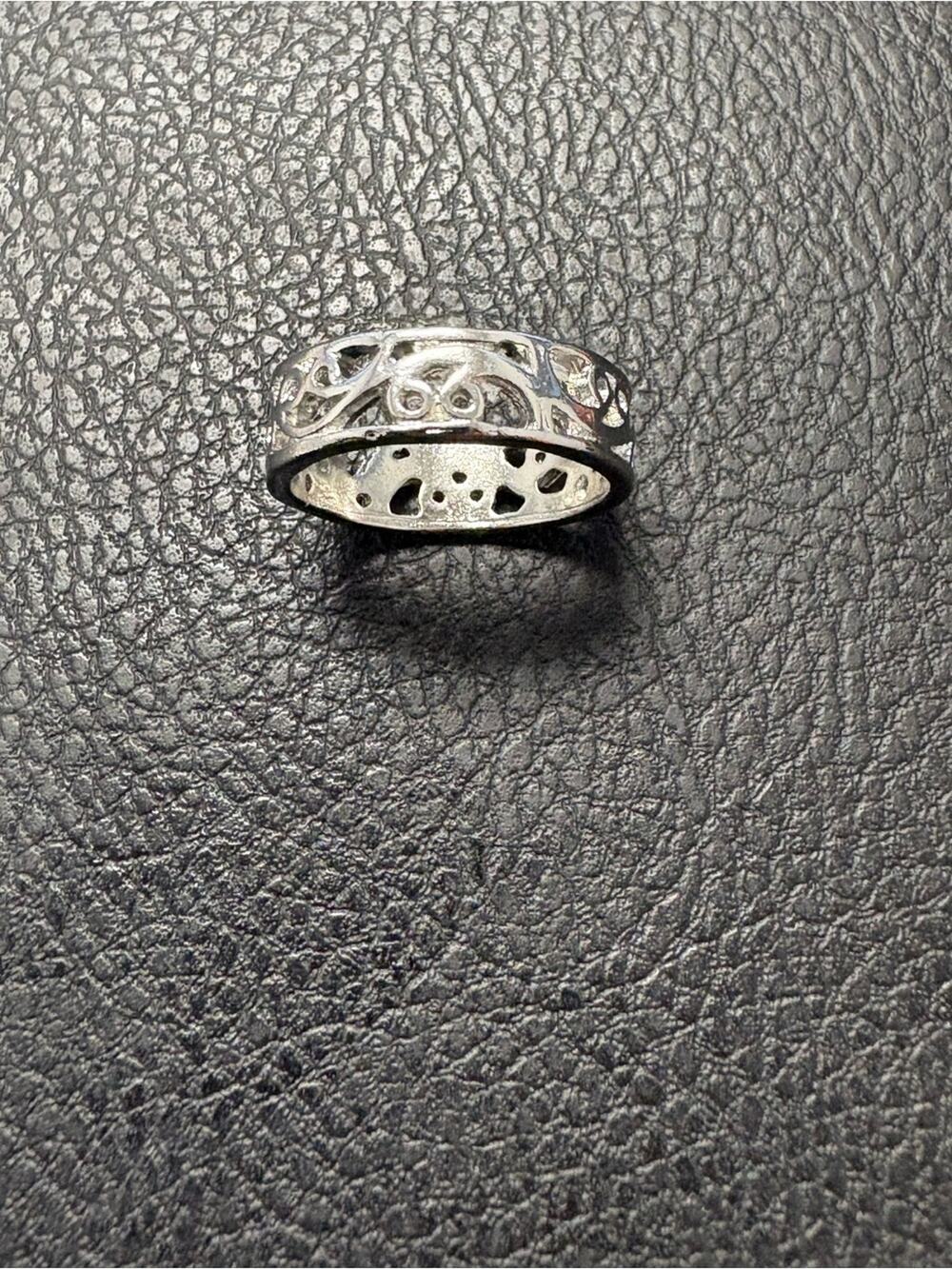 Silver Tone Filigree Band Ring – Size 5.5 / 16mm – NWOT ✨
